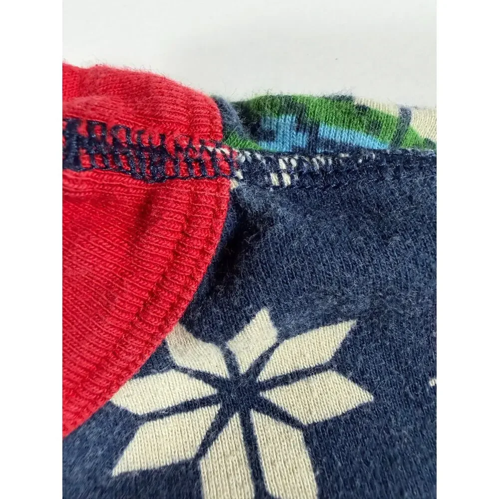 Hanna Andersson Gnome Christmas Long John Pajama Set Navy Size 4